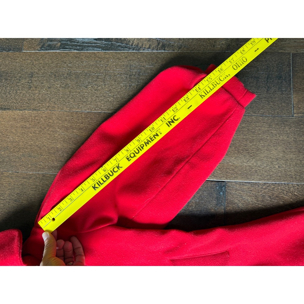 Janie and Jack Girls balloon sleeve Coat Size 7-8 Bradbury Red Wool Blend - Picture 5 of 8